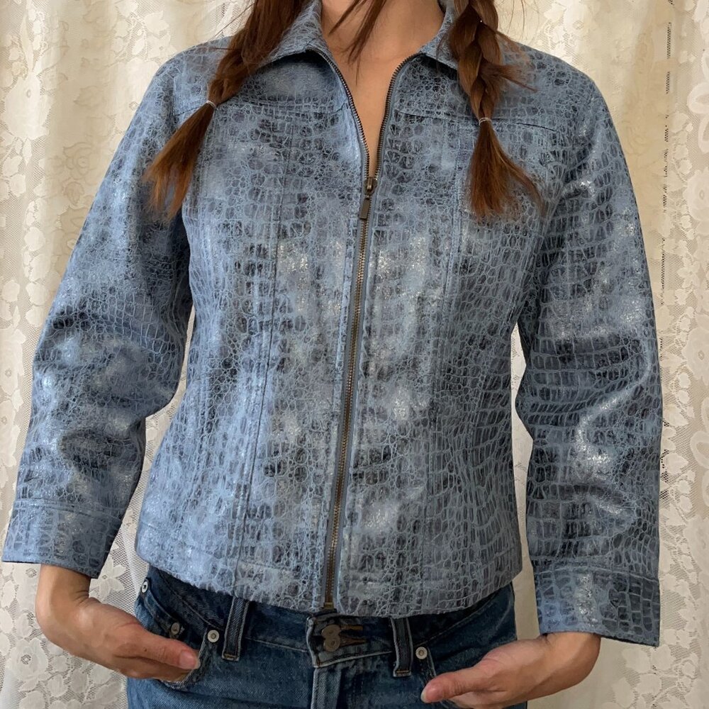 Faux croc jacket